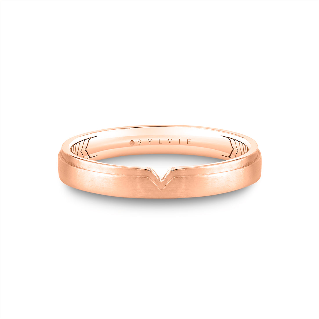 Fluted Shell Brushed Diamond Men's Band - Griffin