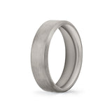 Heritage Brushed Channel Two Tone Men's Band - Oakes