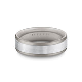 Heritage Brushed Beveled Edge Men's Band - Pierce