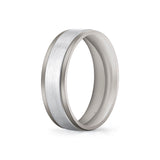 Heritage Brushed Beveled Edge Men's Band - Pierce