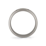 Heritage Brushed Dome Fit Men's Band with Groove Line Cross Sections - Jonathan