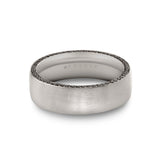 Heritage Brushed Men's Band with Black Diamond Profile - Inigo