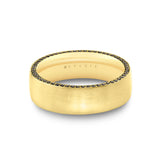 Heritage Brushed Men's Band with Black Diamond Profile - Inigo