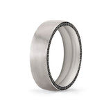Heritage Brushed Men's Band with Black Diamond Profile - Inigo