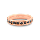 Heritage Brushed Men's Band with Black Diamond Profile - Inigo