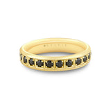 Heritage Brushed Men's Band with Black Diamond Profile - Inigo
