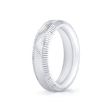Heritage Brushed Black Diamond Men's Band - Jett