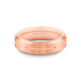 Fluted Shell Edge Knurled Channel Men's Band with Bevel Edges - Shiloh