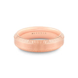 Heritage Brushed Men's Band with Polished Groove Lines - Tobias