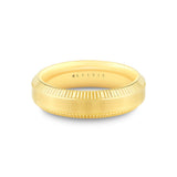 Heritage Brushed Men's Band with Polished Groove Lines - Tobias