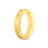 Heritage Brushed Men's Band with Polished Groove Lines - Tobias