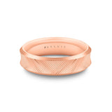Fluted Shell Edge Brushed Channel Men's Band - Ulysses