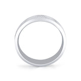 Fluted Shell Edge Brushed Channel Men's Band - Ulysses