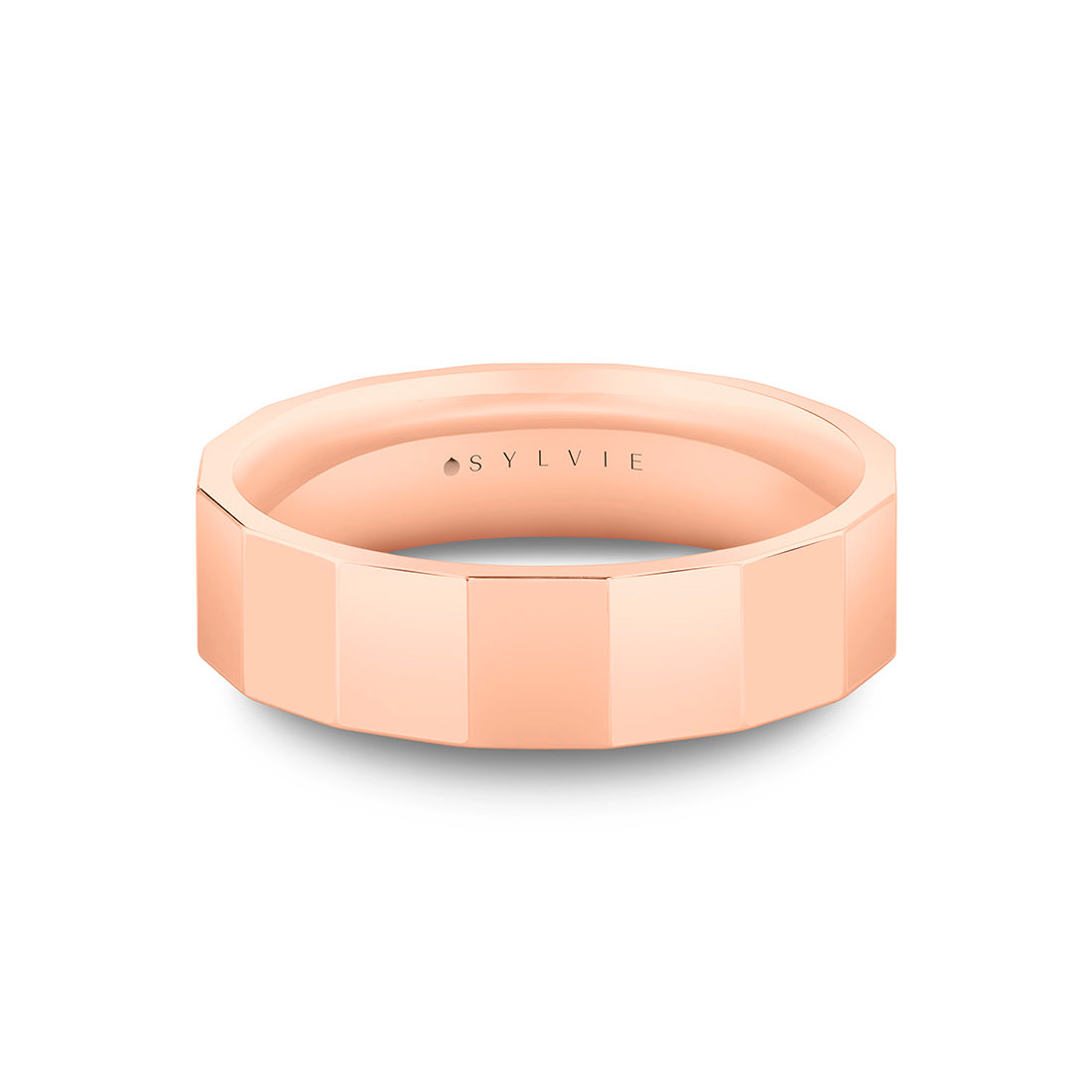 Heritage Knurled Concave Men's Band with Beveled Edges - Valen