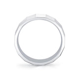 Heritage Knurled Concave Men's Band with Beveled Edges - Valen
