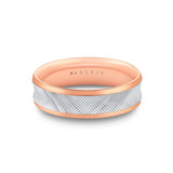 Heritage Knurled Men's Band with Polished Center Groove - Yale