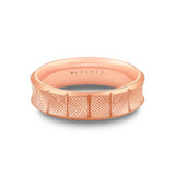 Heritage Brushed Channel Men's Band with Polished Grooves - Silas