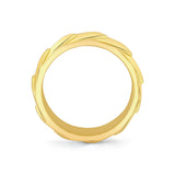 Heritage Brushed Dome Men's Band with Center Groove Line - Cyrus