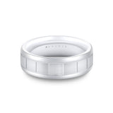 Heritage Brushed Center Channel Men's Band with Grooved Edges - Udall