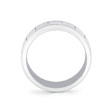 Heritage Brushed Center Channel Men's Band with Grooved Edges - Udall
