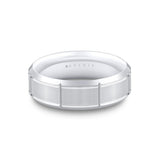 Heritage Polished Men's Band with Brushed Center Grooved Cross Sections - Ellis