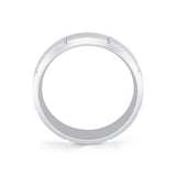 Heritage Polished Men's Band with Brushed Center Grooved Cross Sections - Ellis
