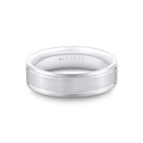 Heritage Polished Men's Band with Brushed Center Grooved Cross Sections and Beveled Edge - Fernando