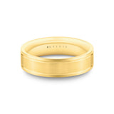 Heritage Polished Men's Band with Brushed Center Grooved Cross Sections and Beveled Edge - Fernando