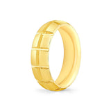 Heritage Men's Band with a Polished Narrow Cross Section Center Channel - Ilyia
