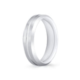 Heritage Brushed Men's Band with Center Groove - Merius