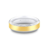 Heritage Brushed Bevel Edged Men's Band with Polished Center Groove - Nolan