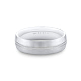 Heritage Brushed Dome Men's Band with Center Channel Trim - Peyton