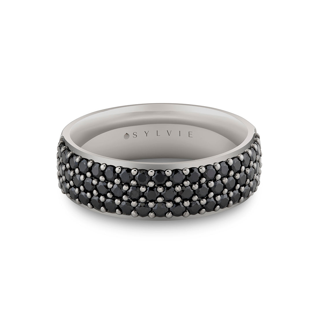 Heritage Brushed Men's Band with Milgrain Center Groove Line - Teagan