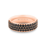 Heritage Brushed Men's Band with Milgrain Center Groove Line - Teagan