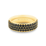 Heritage Brushed Men's Band with Milgrain Center Groove Line - Teagan