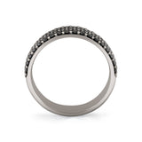 Heritage Brushed Men's Band with Milgrain Center Groove Line - Teagan