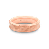 Heritage Half Brushed Half Polished Men's Band with Center Groove Line - Uriel