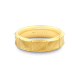 Heritage Half Brushed Half Polished Men's Band with Center Groove Line - Uriel
