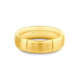 Heritage Polished Men's Band with Tile Sections - Virgil