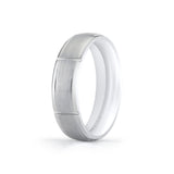 Heritage Polished Men's Band with Tile Sections - Virgil