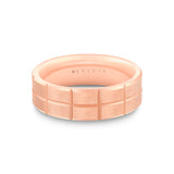 Heritage Polished Men's Band with Vertical Groove Lines - Uzair