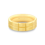 Heritage Polished Men's Band with Vertical Groove Lines - Uzair