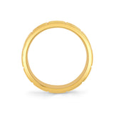 Heritage Polished Men's Band with Vertical Groove Lines - Uzair