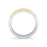 Heritage Brushed Men's Band with Grooved Cross Sections - Ximeno