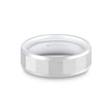 Heritage Polished Men's Band with Beveled Milgrain Center Groove Line - Woodrow