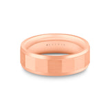 Heritage Polished Men's Band with Beveled Milgrain Center Groove Line - Woodrow