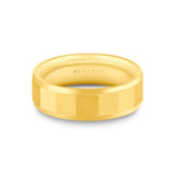 Heritage Polished Men's Band with Beveled Milgrain Center Groove Line - Woodrow