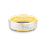 Heritage Polished Men's Band with Raised Brushed Faceted Center Channel - Yuri
