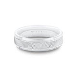Heritage Brushed Center Channel Men's Band with Curved Center Groove Line - Zev