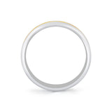 Heritage Brushed Center Channel Men's Band with Fluted Edges - Yeremiah